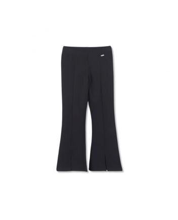 Girls Black Logo-Patch Trouser