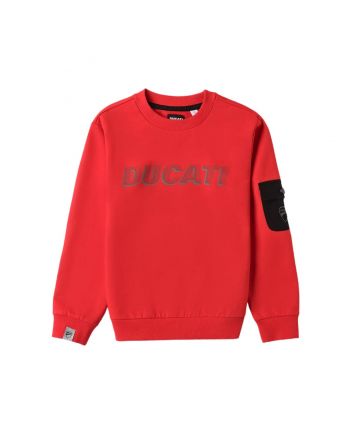 Boys Red Logo-Print Sweatshirt
