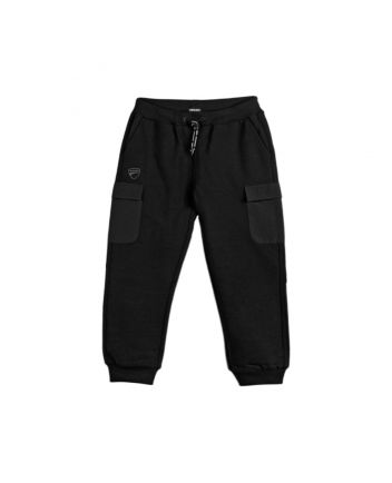 Boys Black Logo-Patch Trouser