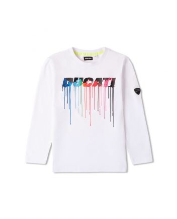 Boys White Logo-Print Cotton T-Shirt