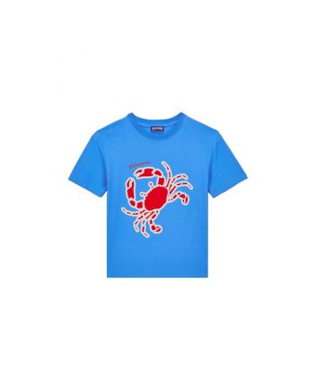 Boys Blue Crabs Print T-Shirt