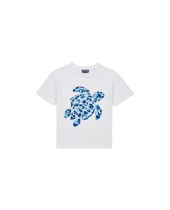 Boys White Turtles Leopard Print T-Shirt