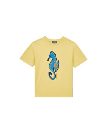 Boys Yellow Seahourse Print T-Shirt