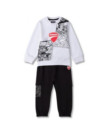 Baby Boys Black & White Trouser Set