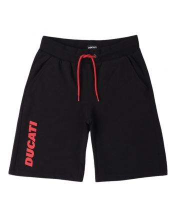 Boys Black Logo Print Shorts