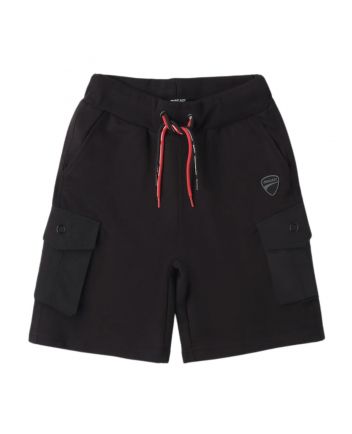 Boys Black Logo Patch Shorts