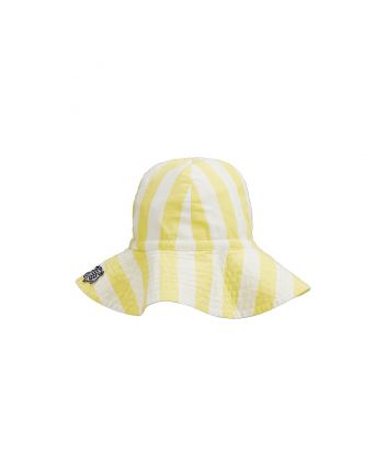 Girls Large Stripes Cotton Hat