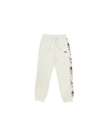 White Abstract Jogger Pant