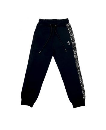 Black Printed Joggers
