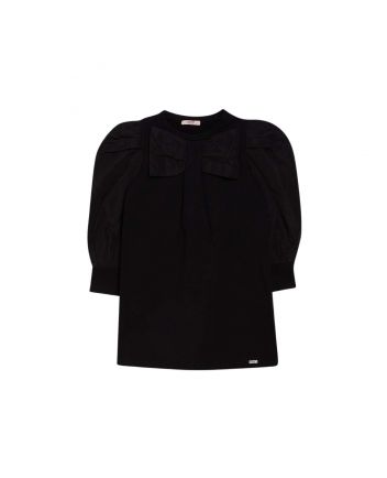 Black Fleece And Taffeta Dress