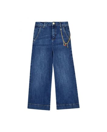 Girls Denim Blue Flared Jeans