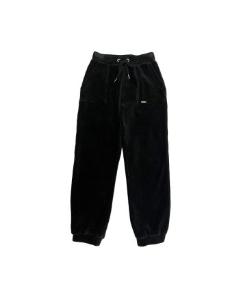 Girls Black Logo-Patch Trouser