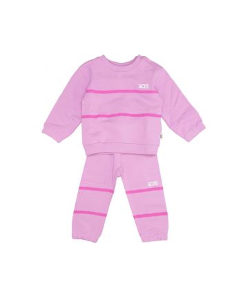 Baby Kids Pink Logo Print Tracksuit
