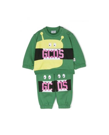 Baby Boys Green Monsters Jersey Tracksuit