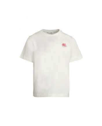 Girls White Cotton Half Sleeves T-Shirt