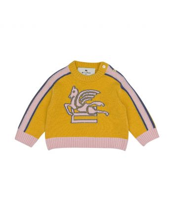 Baby Girls Yellow & Pink Pegaso Sweater