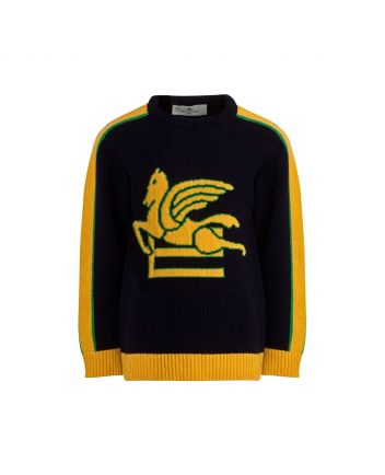 Unisex Black & Yellow Pegaso Sweater