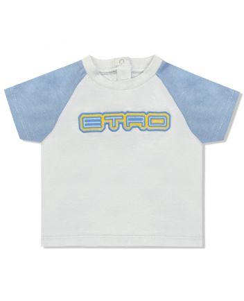 Baby Boys White Logo-Patch Cotton T-Shirt