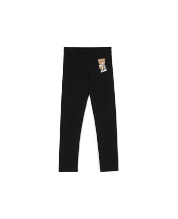 Girls Black Logo Leggings