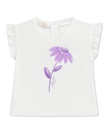 Baby Girl White Floral-Print T-Shirt
