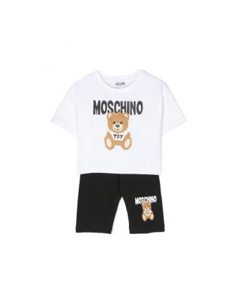 Teddy Logo Print Short Set For Girl