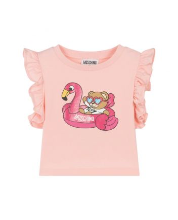 Pink Teddy Bear Logo Top