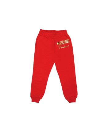 Girl Red Moschino Logo Trouser