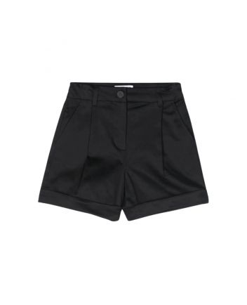 Girls Pleated Stretch-Cotton Shorts