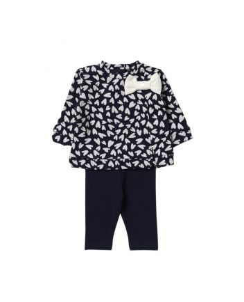 Girls Navy Blue Leggings Set