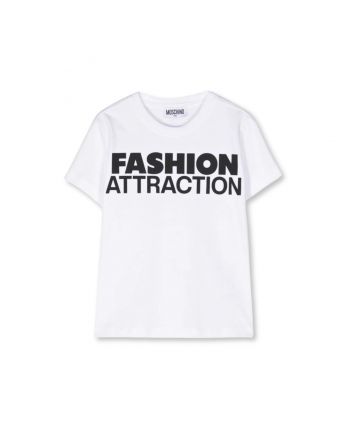 Boys White Slogan-Print Cotton T-shirt