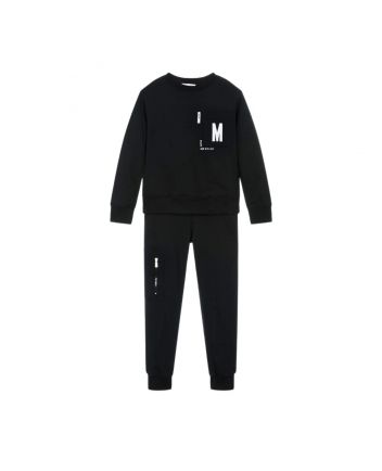 Unisex Black Cotton M-Logo Tracksuit