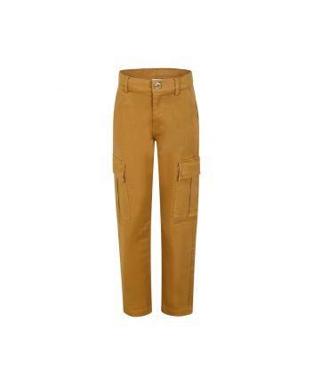 Boys Brown Logo-Tag Cargo Trousers