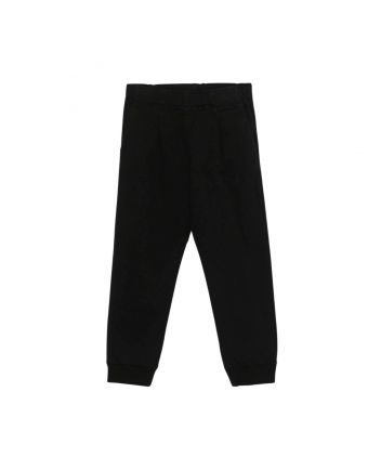 Boys Black Gabardine-Weave Trousers