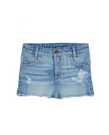 Girls Distressed Detail Denim Shorts