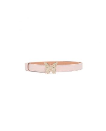 Girls Butterfly Buckle Leather Belt