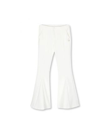 Girls White Tailored Flared Trousers