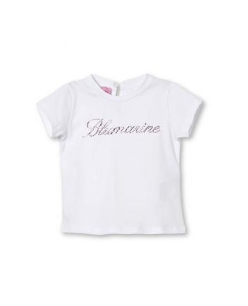 Baby Girls Rhinestone-Logo Cotton T-shirt