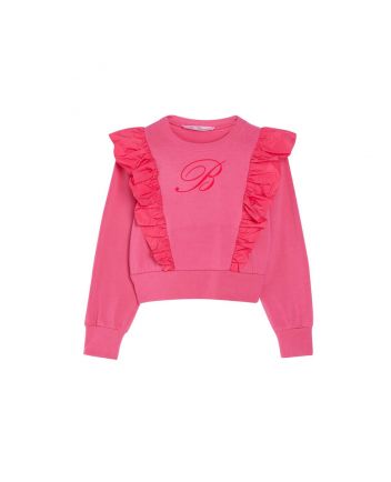 Pink Round Neck Girl Sweatshirt
