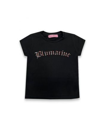 Girls Black Logo-Embellished T-shirt