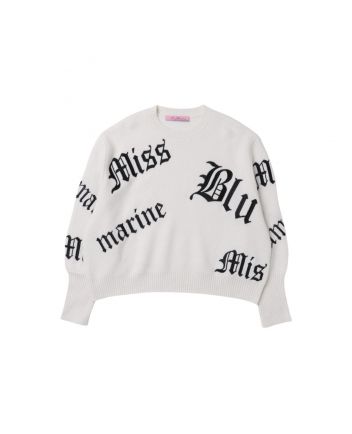 Girls White Logo-Embroidered Sweater