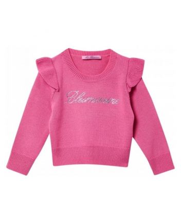 Girls Pink Floral-Sleeves Sweatshirt