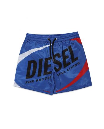 Blue Log Printed Diesel Shorts