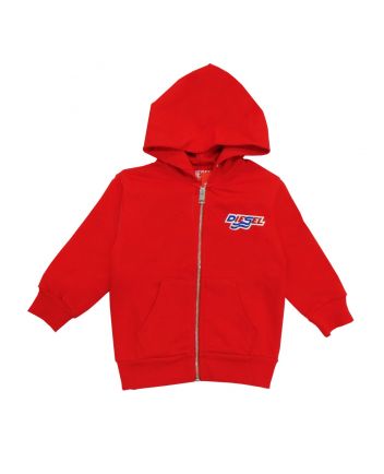 Diesel Logo Patch Zip Up Hoodie