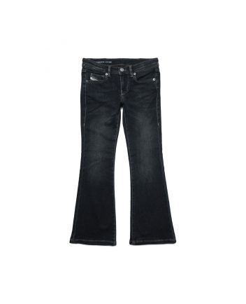 Girls Dark Blue 1969 Bootcut Dirty Effect Jeans