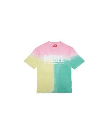 Jersey T-Shirt With Multicolor Allover