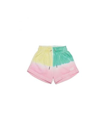 Girls Multicolor plush shorts with logo
