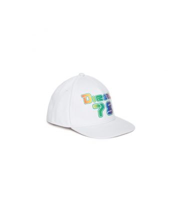 White Gabardine Basketball Hat With Logo