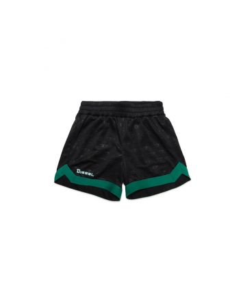 Black Allover Logo Basketball Shorts