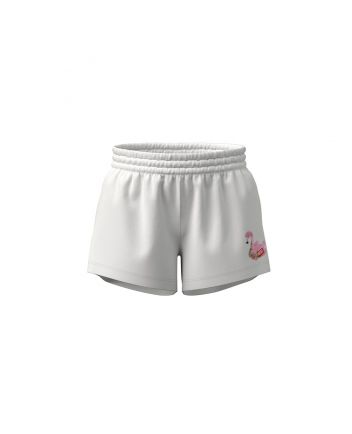 Jersey shorts with flamingo print