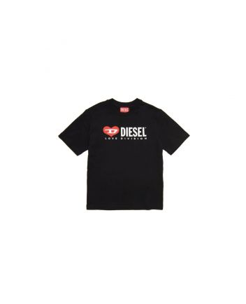 Black Jersey T-Shirt With Diesel Love Division Logo